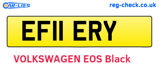 EF11ERY are the vehicle registration plates.