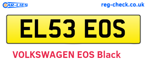 EL53EOS are the vehicle registration plates.