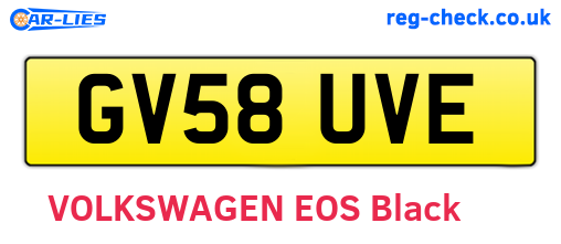 GV58UVE are the vehicle registration plates.