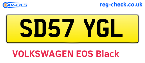 SD57YGL are the vehicle registration plates.