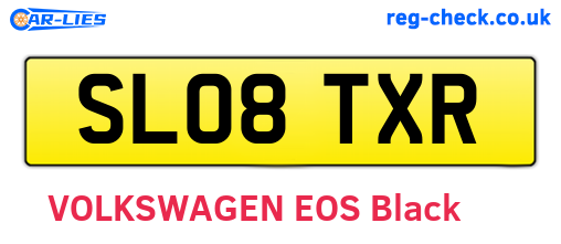 SL08TXR are the vehicle registration plates.