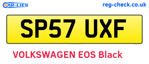 SP57UXF are the vehicle registration plates.