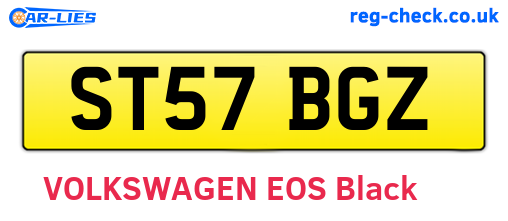 ST57BGZ are the vehicle registration plates.