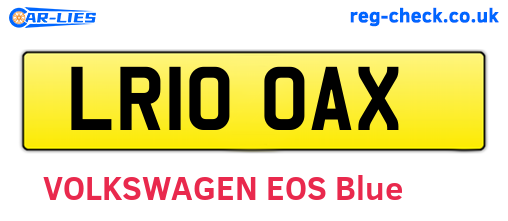 LR10OAX are the vehicle registration plates.