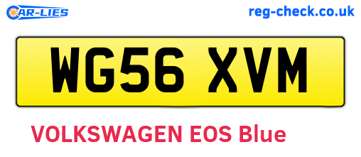WG56XVM are the vehicle registration plates.