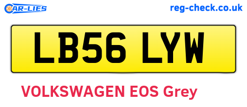 LB56LYW are the vehicle registration plates.