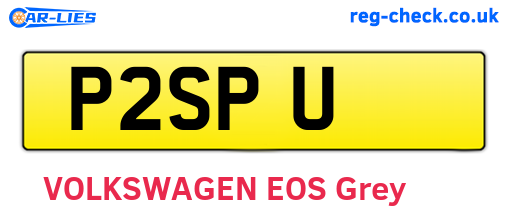 P2SPU are the vehicle registration plates.
