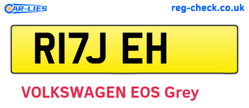 R17JEH are the vehicle registration plates.
