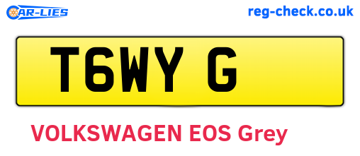T6WYG are the vehicle registration plates.