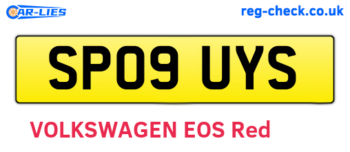SP09UYS are the vehicle registration plates.