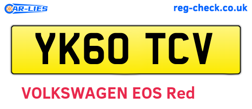 YK60TCV are the vehicle registration plates.