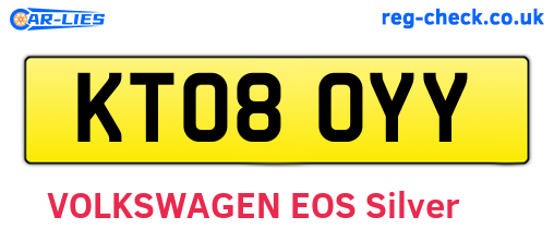 KT08OYY are the vehicle registration plates.