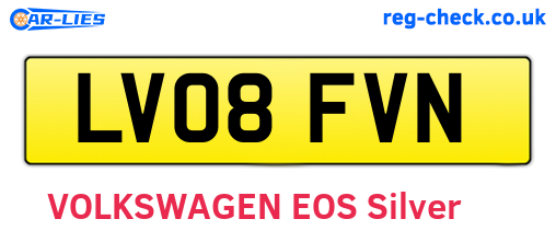 LV08FVN are the vehicle registration plates.