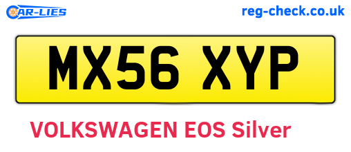 MX56XYP are the vehicle registration plates.
