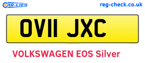 OV11JXC are the vehicle registration plates.