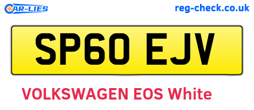 SP60EJV are the vehicle registration plates.