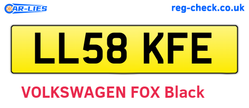 LL58KFE are the vehicle registration plates.
