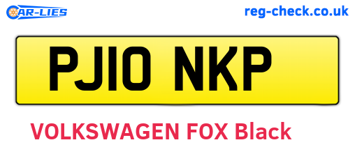 PJ10NKP are the vehicle registration plates.