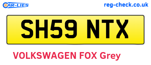 SH59NTX are the vehicle registration plates.