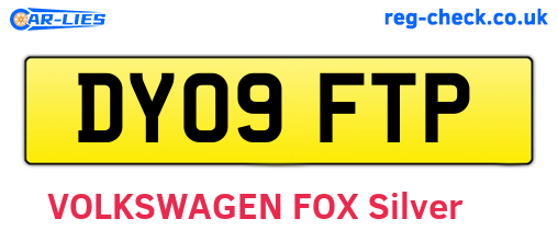 DY09FTP are the vehicle registration plates.