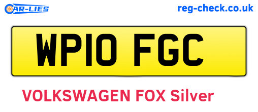 WP10FGC are the vehicle registration plates.