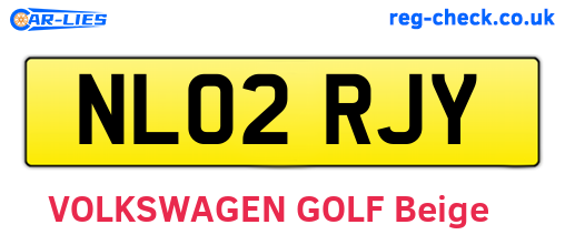NL02RJY are the vehicle registration plates.
