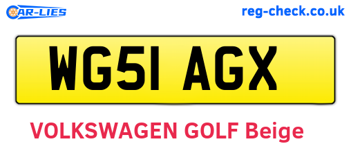 WG51AGX are the vehicle registration plates.