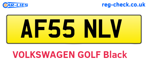 AF55NLV are the vehicle registration plates.