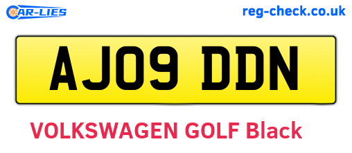 AJ09DDN are the vehicle registration plates.