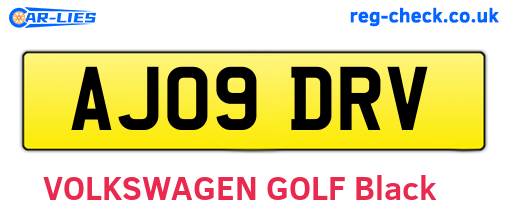 AJ09DRV are the vehicle registration plates.