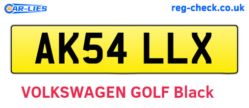 AK54LLX are the vehicle registration plates.