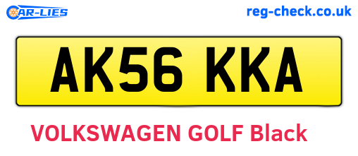 AK56KKA are the vehicle registration plates.