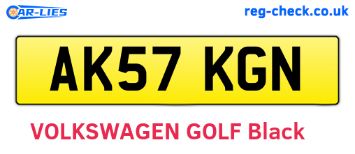 AK57KGN are the vehicle registration plates.