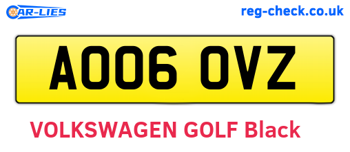 AO06OVZ are the vehicle registration plates.