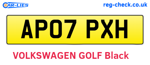 AP07PXH are the vehicle registration plates.