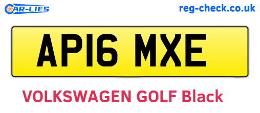 AP16MXE are the vehicle registration plates.