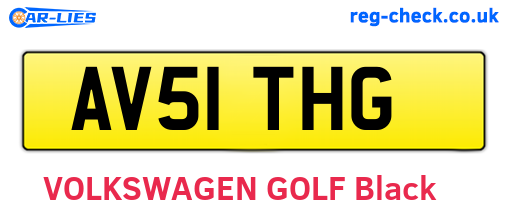 AV51THG are the vehicle registration plates.