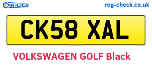 CK58XAL are the vehicle registration plates.