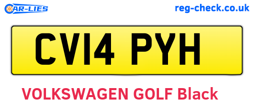 CV14PYH are the vehicle registration plates.