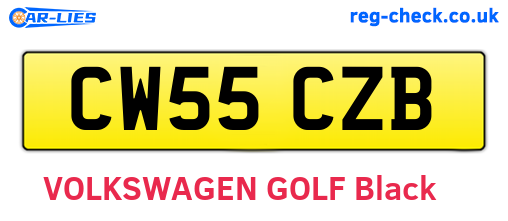 CW55CZB are the vehicle registration plates.