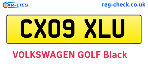 CX09XLU are the vehicle registration plates.