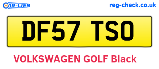 DF57TSO are the vehicle registration plates.