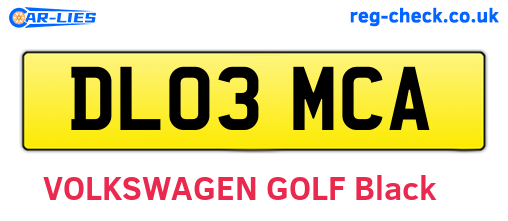 DL03MCA are the vehicle registration plates.