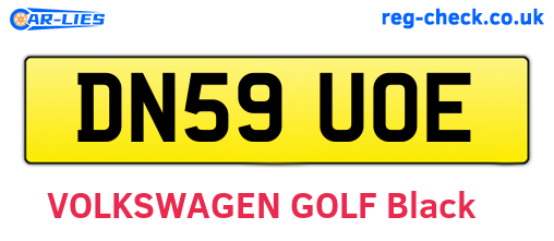 DN59UOE are the vehicle registration plates.