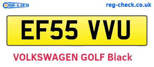 EF55VVU are the vehicle registration plates.