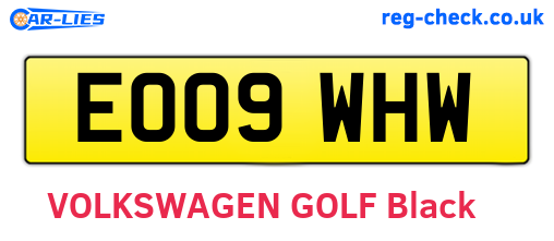 EO09WHW are the vehicle registration plates.