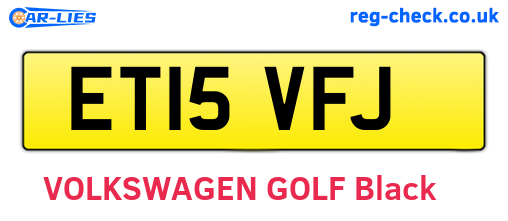 ET15VFJ are the vehicle registration plates.