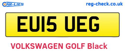 EU15UEG are the vehicle registration plates.