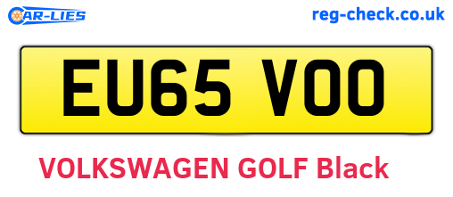 EU65VOO are the vehicle registration plates.
