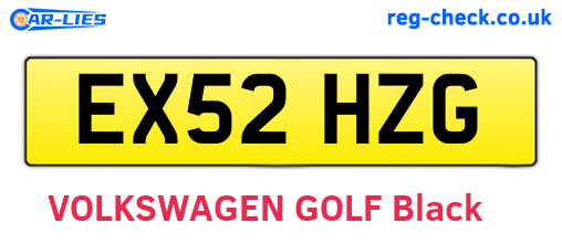 EX52HZG are the vehicle registration plates.